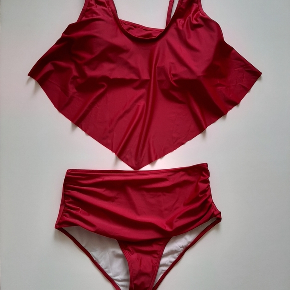 Sexy Red Tankini Bikini Swimsuits, Sz (US 6-12), NWT! - Picture 4 of 7